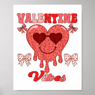 Poster Valentines Vibes de jour Coeur Melts Leopard Boys 