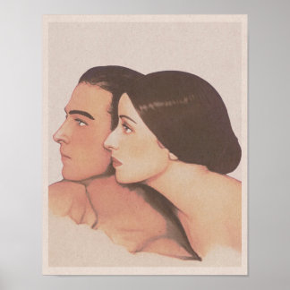 Poster Valentino et Rambova : Lovers Art Print (1923)