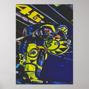 Poster valentino rossi, légende moto gp, le docteur 46,