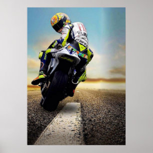 Poster valentino rossi, légende moto gp, le docteur 46,