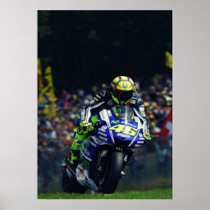 Poster valentino rossi, légende moto gp, le docteur 46,
