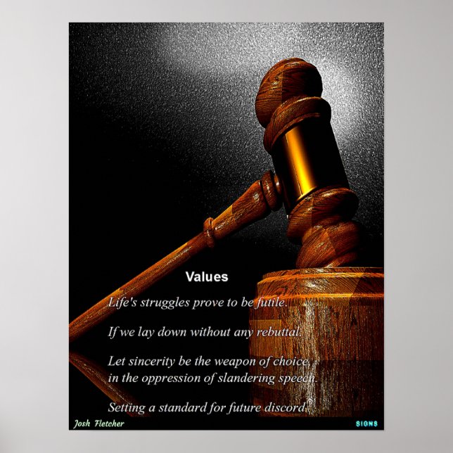 Poster Valeurs (Devant)
