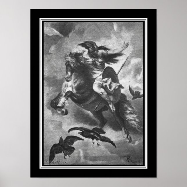 Poster "Valkyrie" 1884 Mythologie norse (Devant)