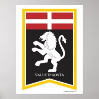 Valle D'Aosta Italie Crête régionale Imprimer