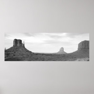 Poster Vallée 4 de monument de B&W