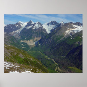 Poster Vallée Alaska sculptée par un glacier