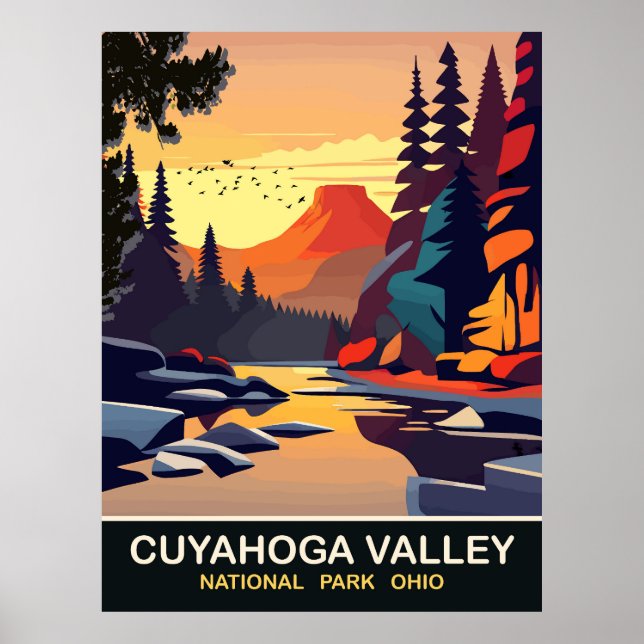 Poster Vallée de Cuyahoga, Parc national, OH, Voyage (Devant)