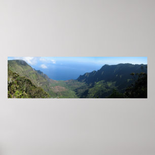 Poster Vallée de Kalalau, Kauai, Hawaï