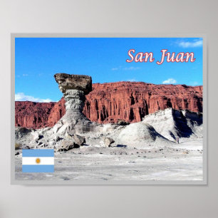Poster Vallée de la Lune - San Juan - Argentine -