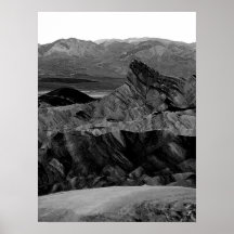 Vallée de la mort Zabriskie Point Black White Phot
