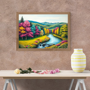 Poster Vallée de la rivière Enchanted