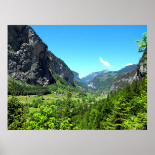 Poster Vallée de Lauterbrunnen de Trummelbach