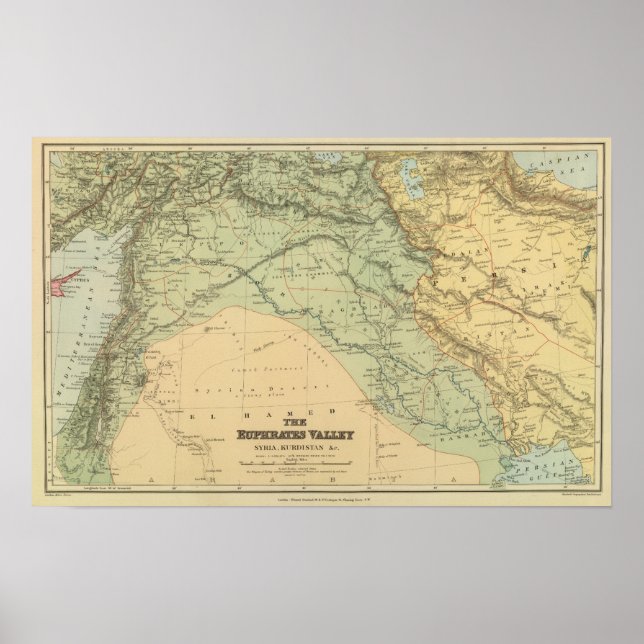 Poster Vallée de l'Euphrate, Syrie (Devant)
