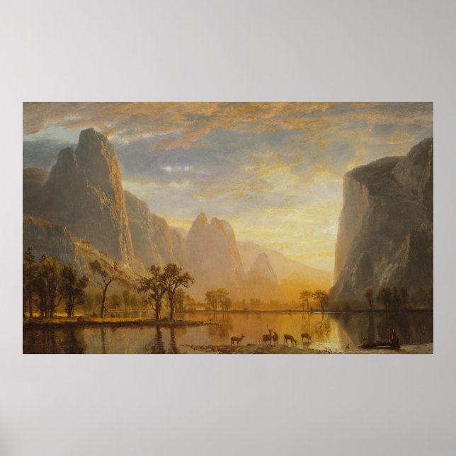 Poster Vallée de Yosemite Albert Bierstadt (Devant)