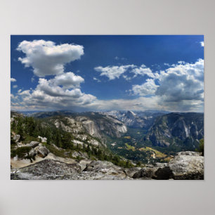 Poster Vallée de Yosemite et demi-dôme d'Eagle Peak