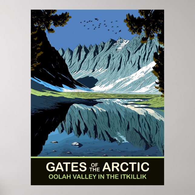 Poster Vallée d'Oolah dans l'Itkillik, Gates of Arctic (Devant)