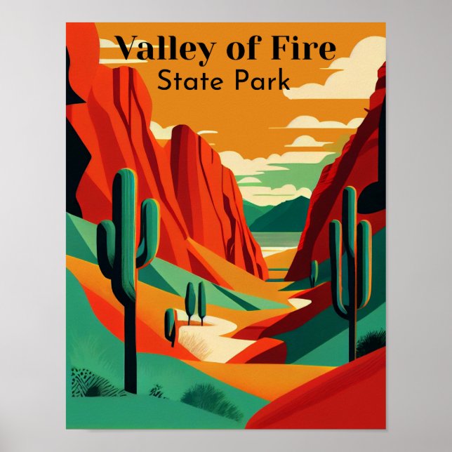 Poster Vallée Du Feu Voyage Contemporain (Devant)