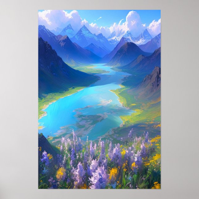 Poster Vallée du lac Azure (Devant)