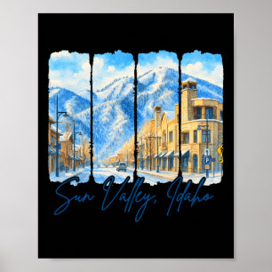 Poster Vallée du Soleil Idaho Coup de pinceau itinérant S