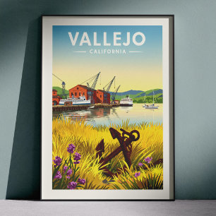 Poster Vallejo Californie vintage