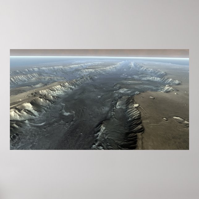 Poster Valles Marineris, le Grand Canyon de Mars (Devant)