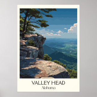 Poster Valley Head Alabama Mountain Bluffs