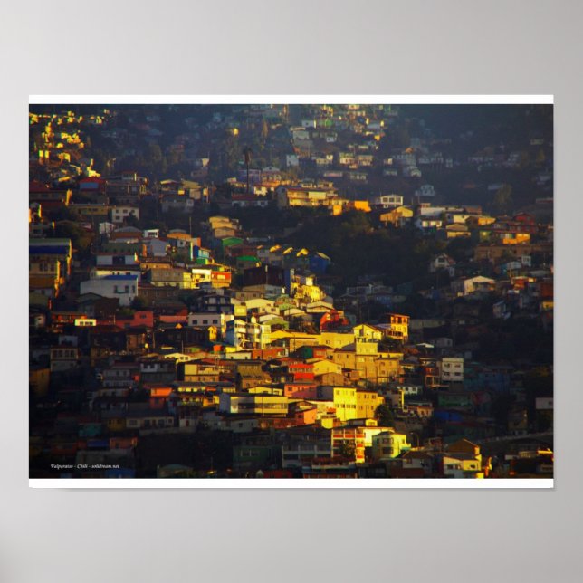 Poster Valparaiso, Chili (Devant)