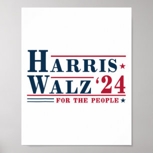 Poster Valse 2024 Pour Le Peuple Kamala Harris Tim Waltz
