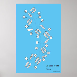 Poster Valse de base 18 Etapes Mens