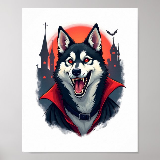 Poster Vampire Husky Bite (Devant)
