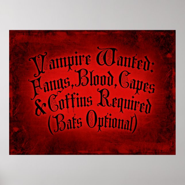 Poster Vampire Recherché (Devant)