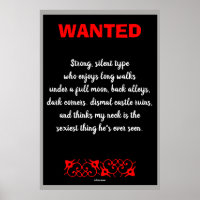 Vampire Recherché Funny Gothique Art Imprimer