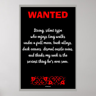 Poster Vampire Recherché Funny Gothique Art Imprimer