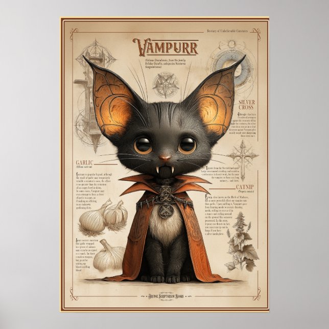 Poster Vampurr: Cat Vampire Creature (Devant)