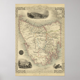 Poster Van Diemen's Island or Tasmania