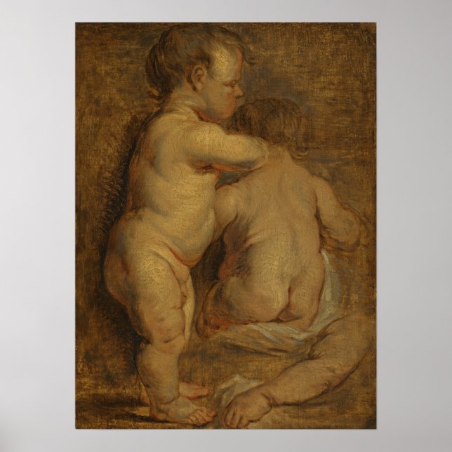Poster Van Dyck - Étude Pour Deux Putti (Devant)