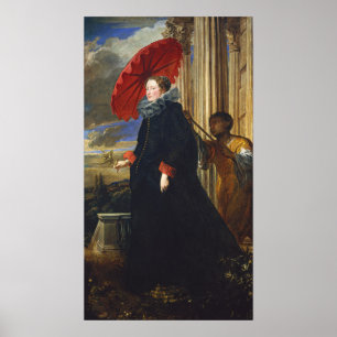Poster Van Dyck - Marchesa Elena Grimaldi Cattaneo Avec .