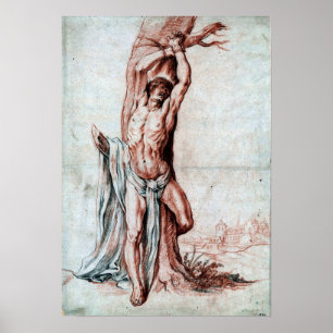 Poster Van Dyck - Martyr attaché à un arbre
