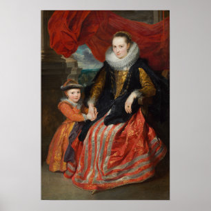 Poster Van Dyck - Susanna Fourment Et Sa Fille