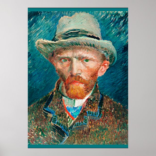 Poster Van Gogh - Autoportrait, 1887 (Devant)