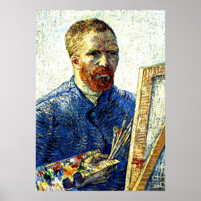 Poster Van Gogh - Autoportrait en tant que peintre (Devant)
