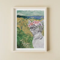 Van Gogh Blé Field et Fancy Cat