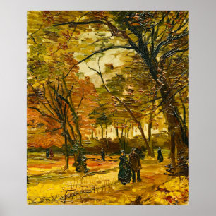 Poster Van Gogh Bois de Boulogne Personnes qui marchent