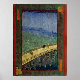 Poster Van Gogh - Bridge In The Rain (After Hiroshige)