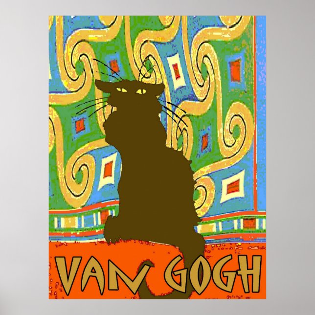 Poster Van Gogh Cat (Devant)