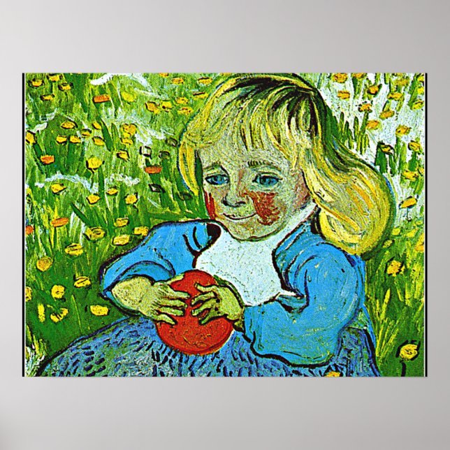 Poster Van Gogh - Enfant avec une orange (Devant)