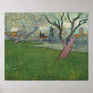 Poster Van Gogh - Flower Orchards Vue D'Arles