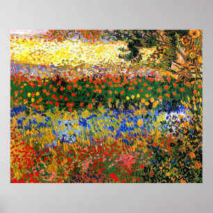 Poster Van Gogh - Jardin à Arles (alias Jardin des fleurs
