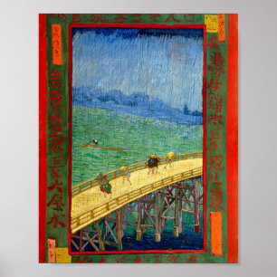 Poster Van Gogh Le pont dans la pluie après Hiroshige
