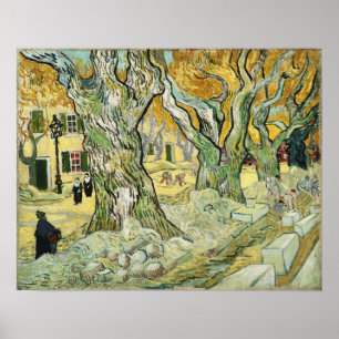 Poster Van Gogh - Les constructeurs routiers